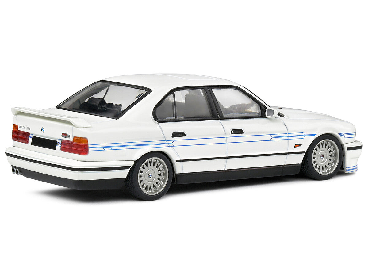 1994 BMW E34 Alpina B10 BiTurbo White with Blue Stripes 1/43 Diecast Model Car by Solido-2