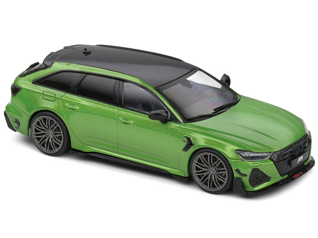 2022 Audi ABT RS 6-R Java Green Metallic with Black Top 1/43 Diecast Model Car by Solido-3