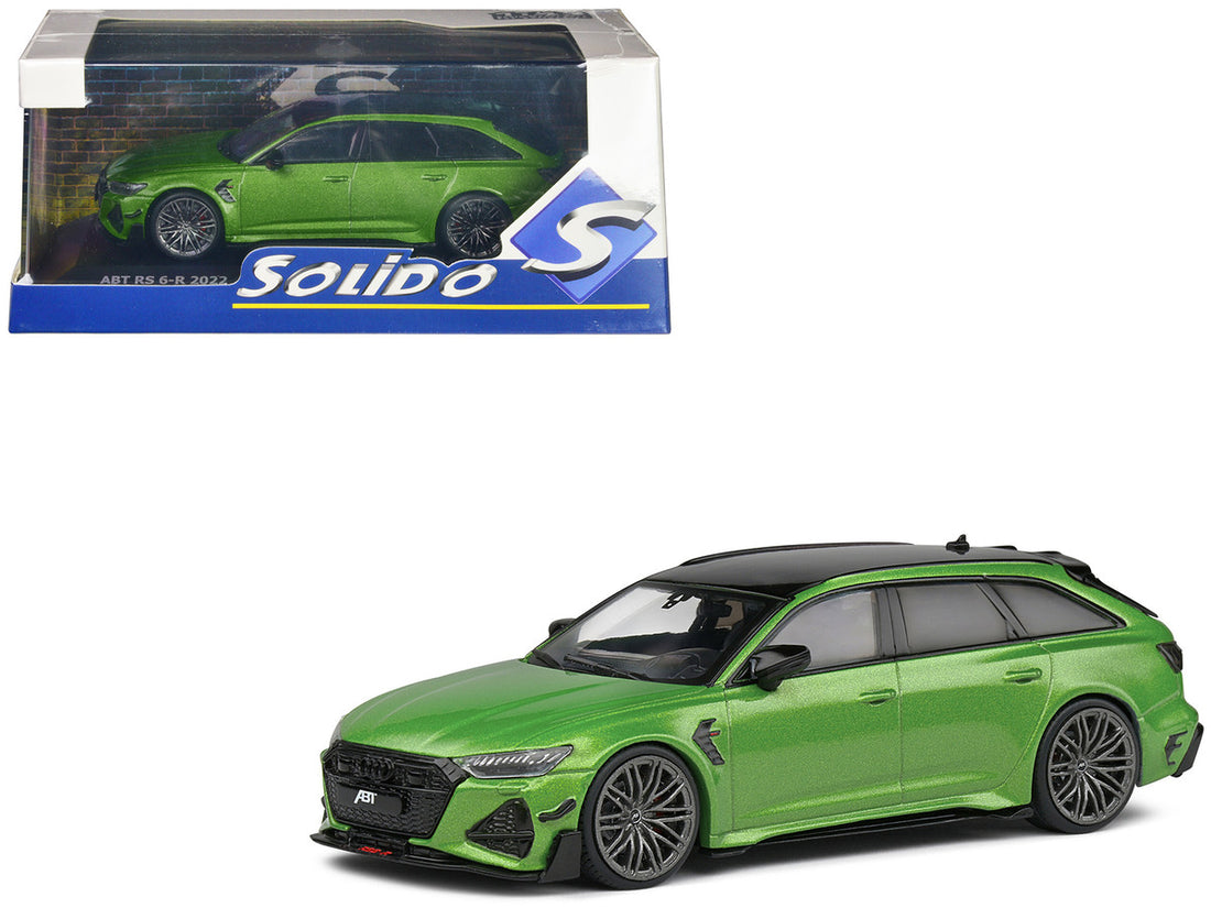 2022 Audi ABT RS 6-R Java Green Metallic with Black Top 1/43 Diecast Model Car by Solido-0