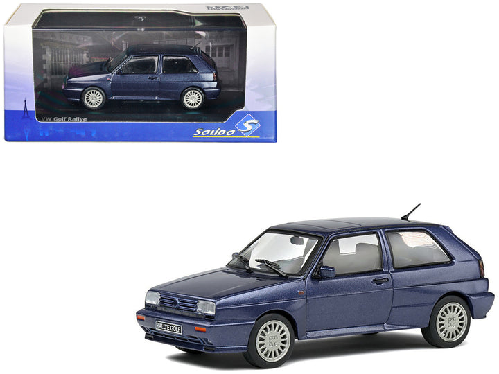 1989 Volkswagen Golf Rallye G60 Syncro Blue Metallic 1/43 Diecast Model Car by Solido-0