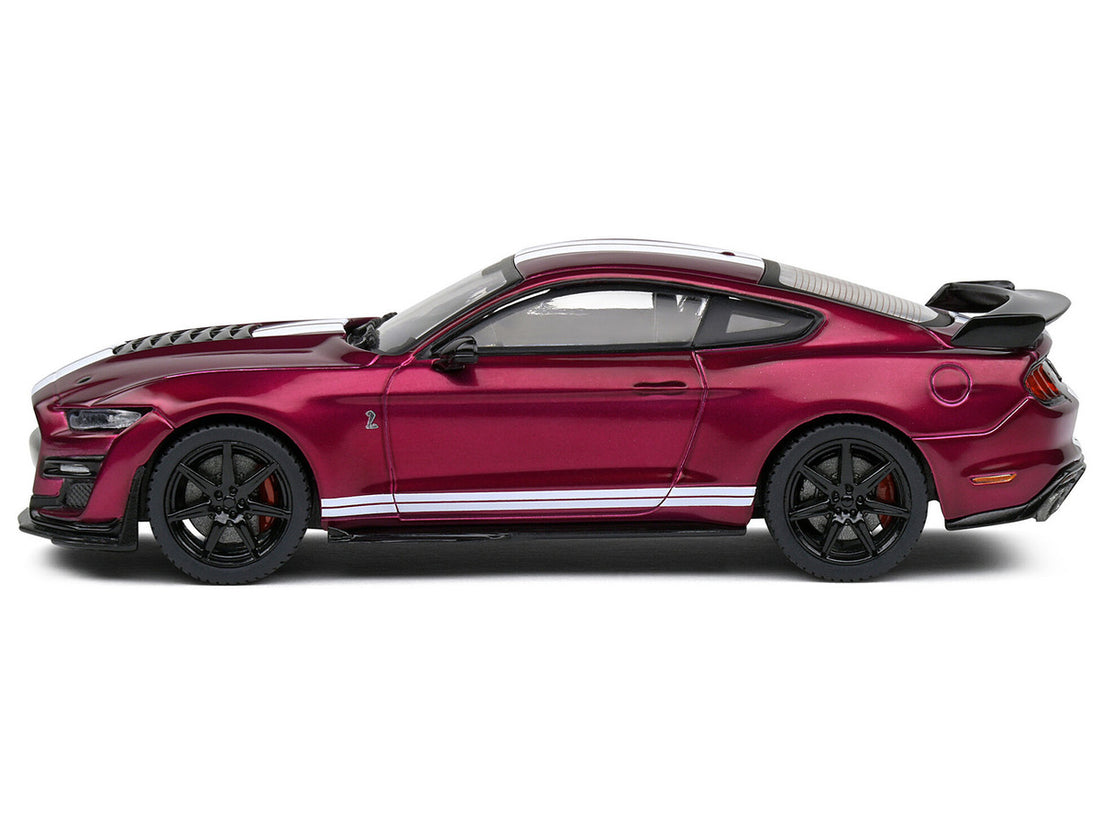 Shelby Mustang GT500 Fast Track Candy Purple with White Stripes 1/43 Diecast Model Car by Solido-3