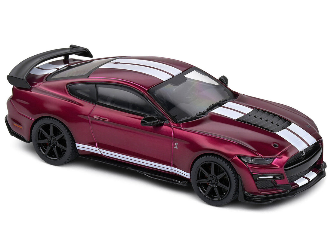 Shelby Mustang GT500 Fast Track Candy Purple with White Stripes 1/43 Diecast Model Car by Solido-0