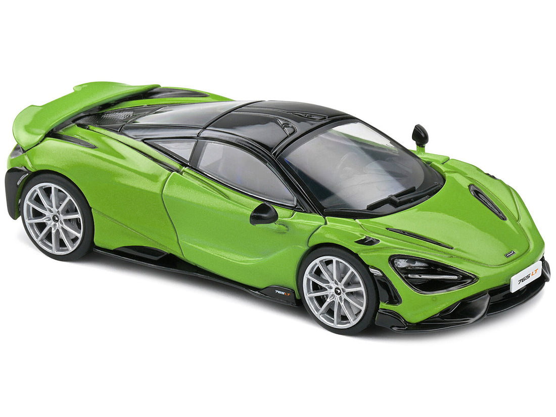 2020 McLaren 765 LT Lime Green Metallic and Black 1/43 Diecast Model Car by Solido-3