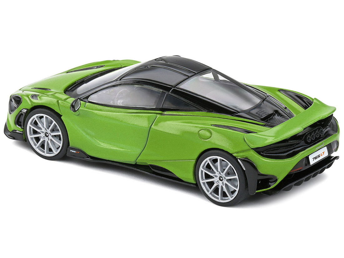 2020 McLaren 765 LT Lime Green Metallic and Black 1/43 Diecast Model Car by Solido-4