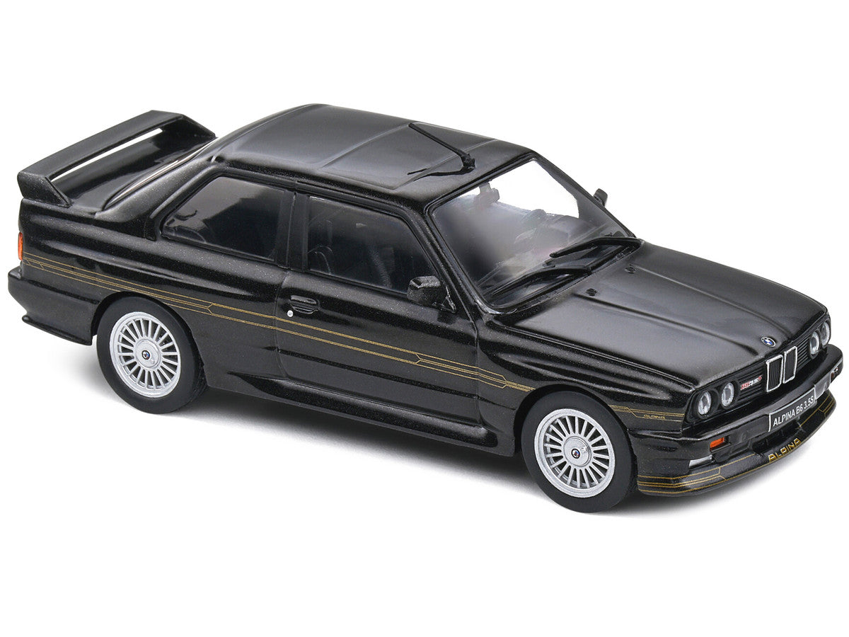 1989 BMW E30 M3 Alpina B6 3.5S Diamond Black Metallic 1/43 Diecast Model Car by Solido-3
