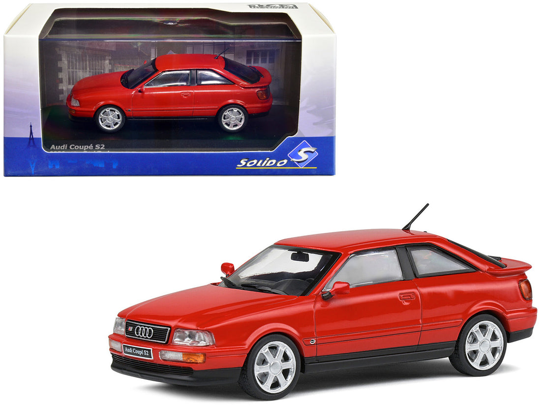 1992 Audi Coupe S2 Lazer Red 1/43 Diecast Model Car by Solido-0