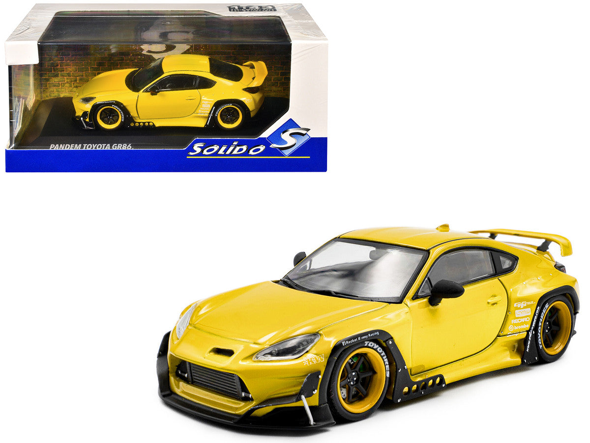 Toyota 2022 Pandem GR86 Yellow 1/43 Diecast Model Car by Solido 5