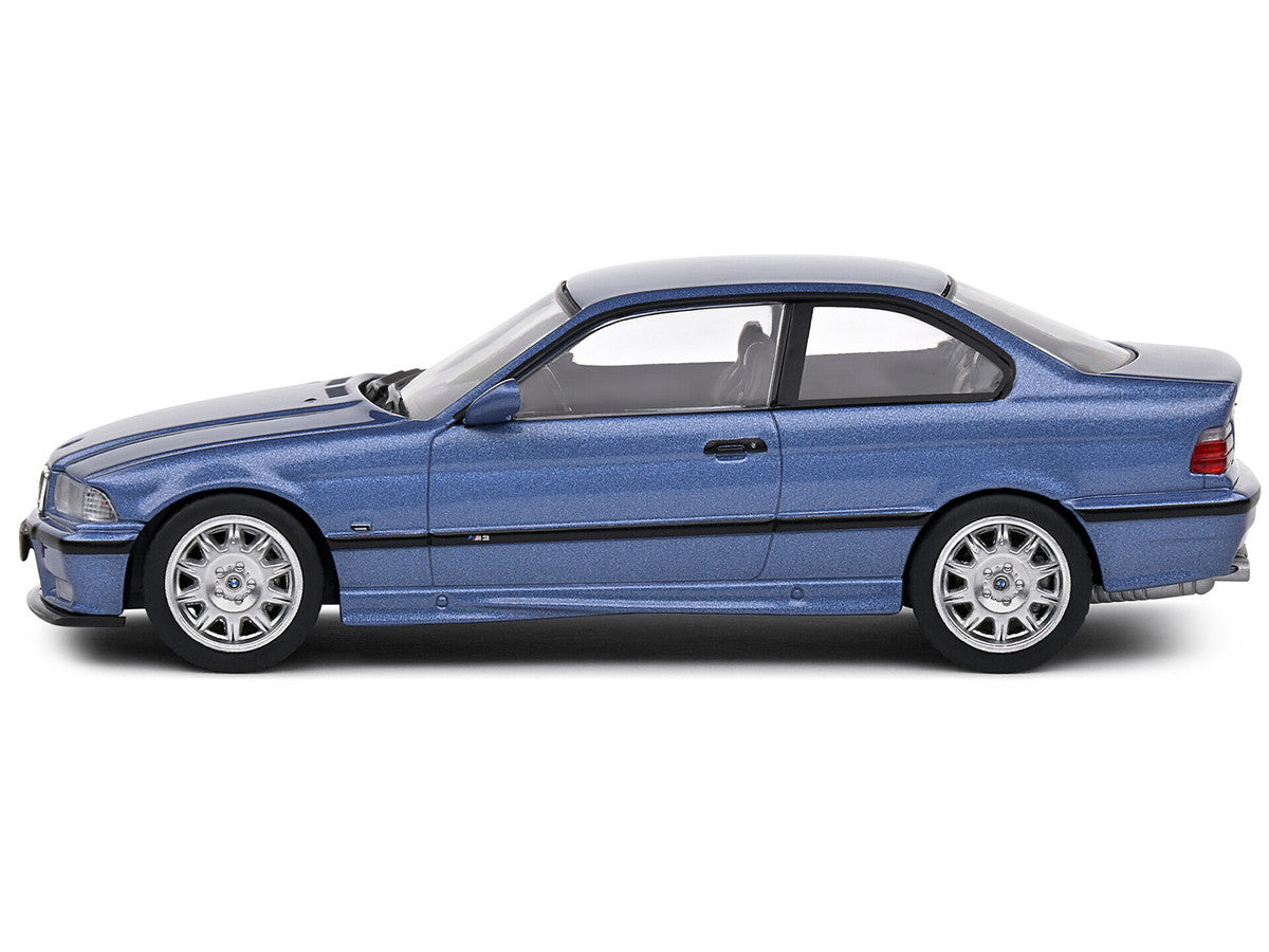 1999 BMW E36 M3 Coupe Estoril Blue Metallic 1/43 Diecast Model Car by Solido-0