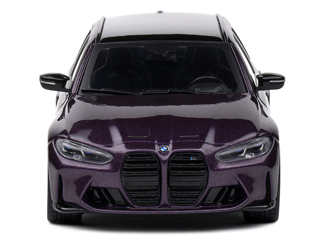 2023 BMW M3 Touring (G81) Competition Daytona Violet Metallic with Black Top 1/43 Diecast Model Car by Solido-2