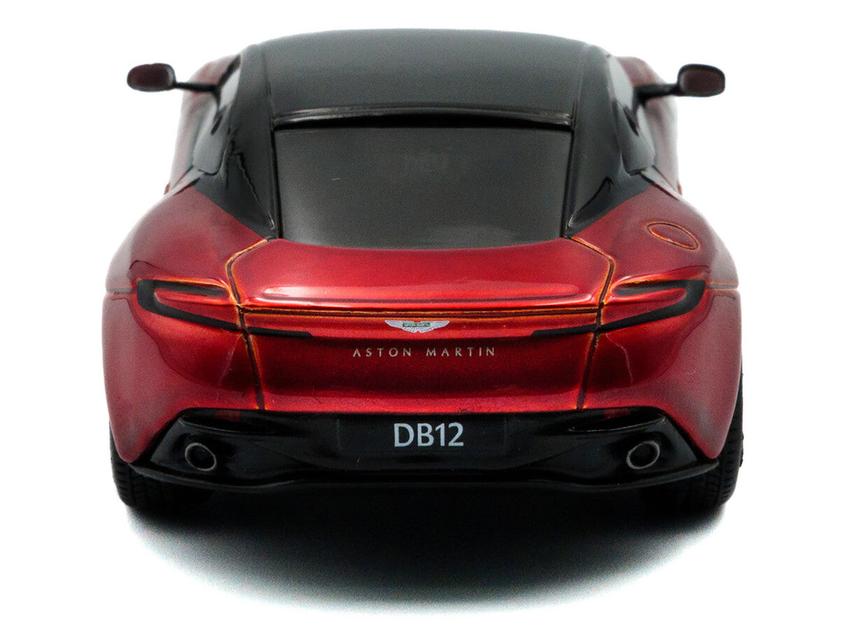 2023 Aston Martin DB12 Coupe Hyper Red Metallic with Black Top 1/43 Diecast Model Car by Solido-2