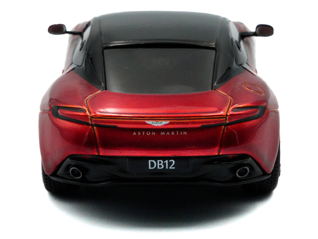2023 Aston Martin DB12 Coupe Hyper Red Metallic with Black Top 1/43 Diecast Model Car by Solido-2