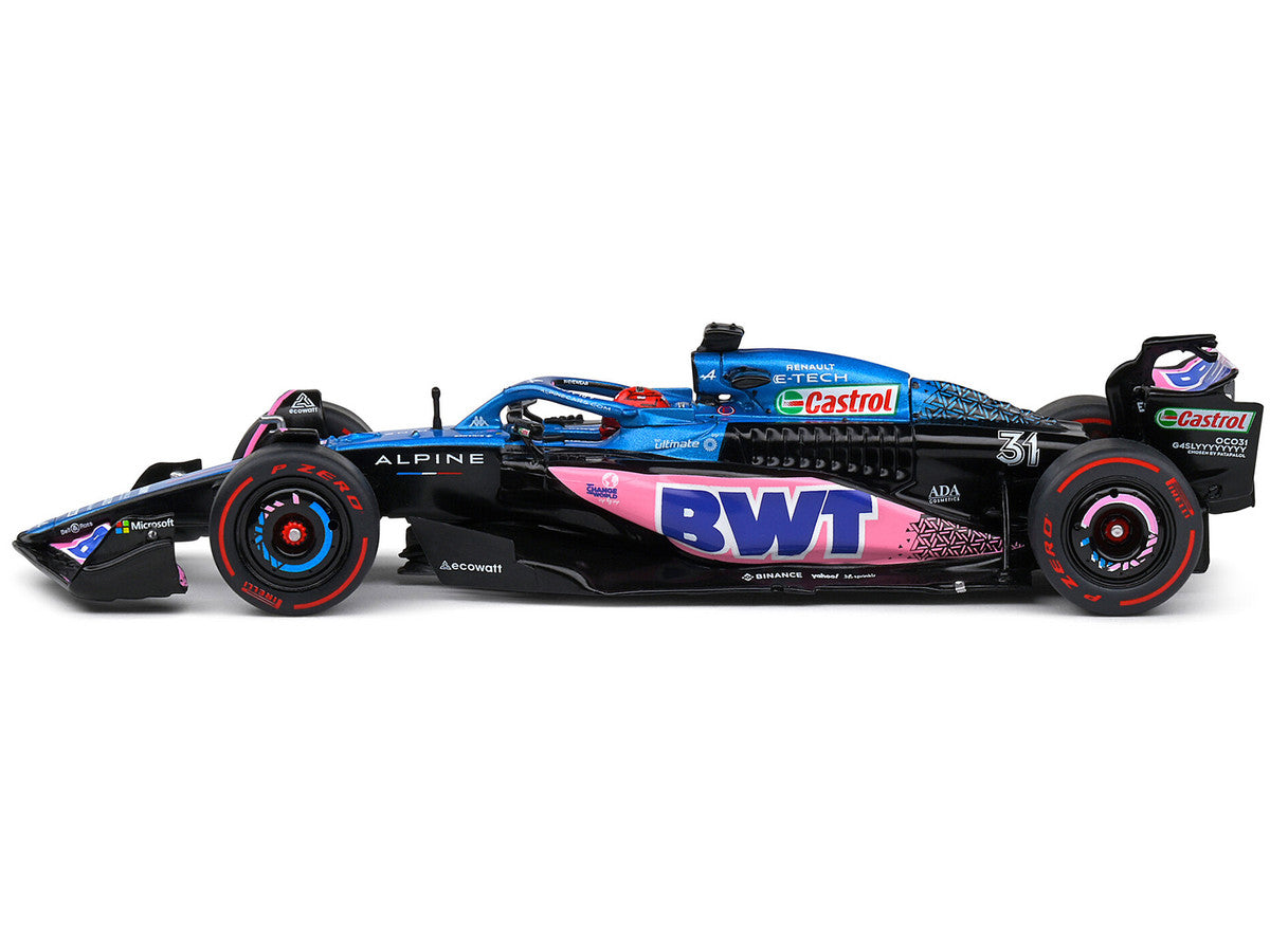 Alpine A523 #31 Esteban Ocon "BWT" 3rd Place "Formula One F1" Monaco GP (2023) 1/43 Diecast Model Car by Solido 2