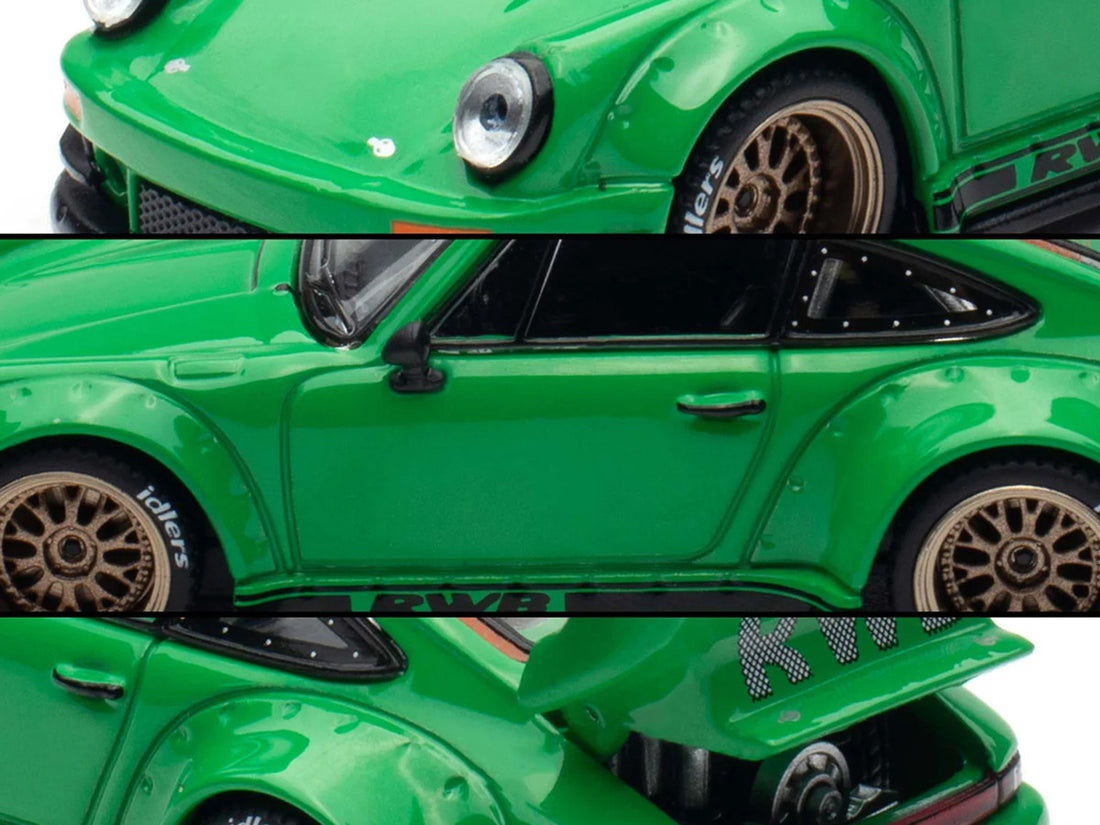 RWB 930 Green "Hobby Expo China 2026" 1/64 Diecast Model Car by Pop Race 3