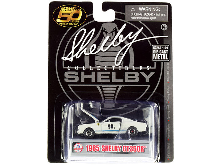 Ford Mustang 1965 Shelby GT350R #98B "Terlingua Racing Team" White with Blue Stripes "Shelby American 50 Years" (1962-2012) 1/64 Diecast Model Car by Shelby Collectibles
