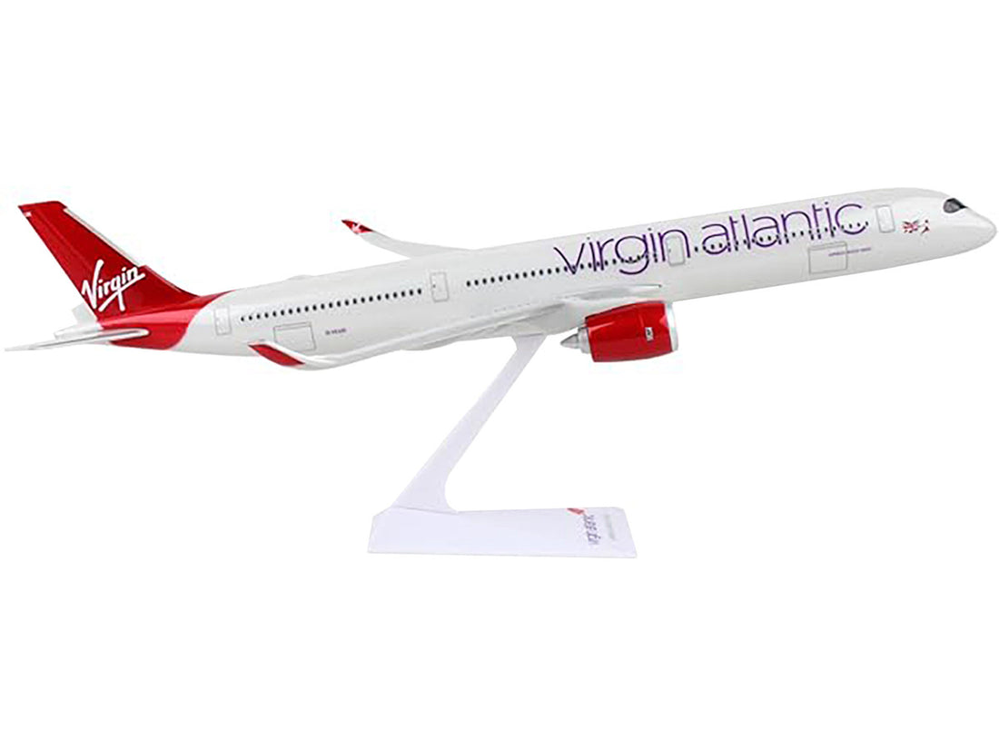 Airbus A350-1000 Commercial Aircraft "Virgin Atlantic" (G-VLUX) White with Red Tail (Snap-Fit) 1/250 Plastic Model by Skymarks-0