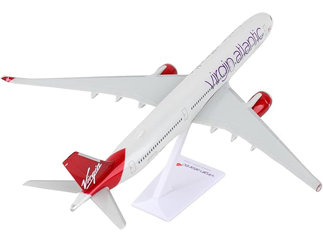 Airbus A350-1000 Commercial Aircraft "Virgin Atlantic" (G-VLUX) White with Red Tail (Snap-Fit) 1/250 Plastic Model by Skymarks-1