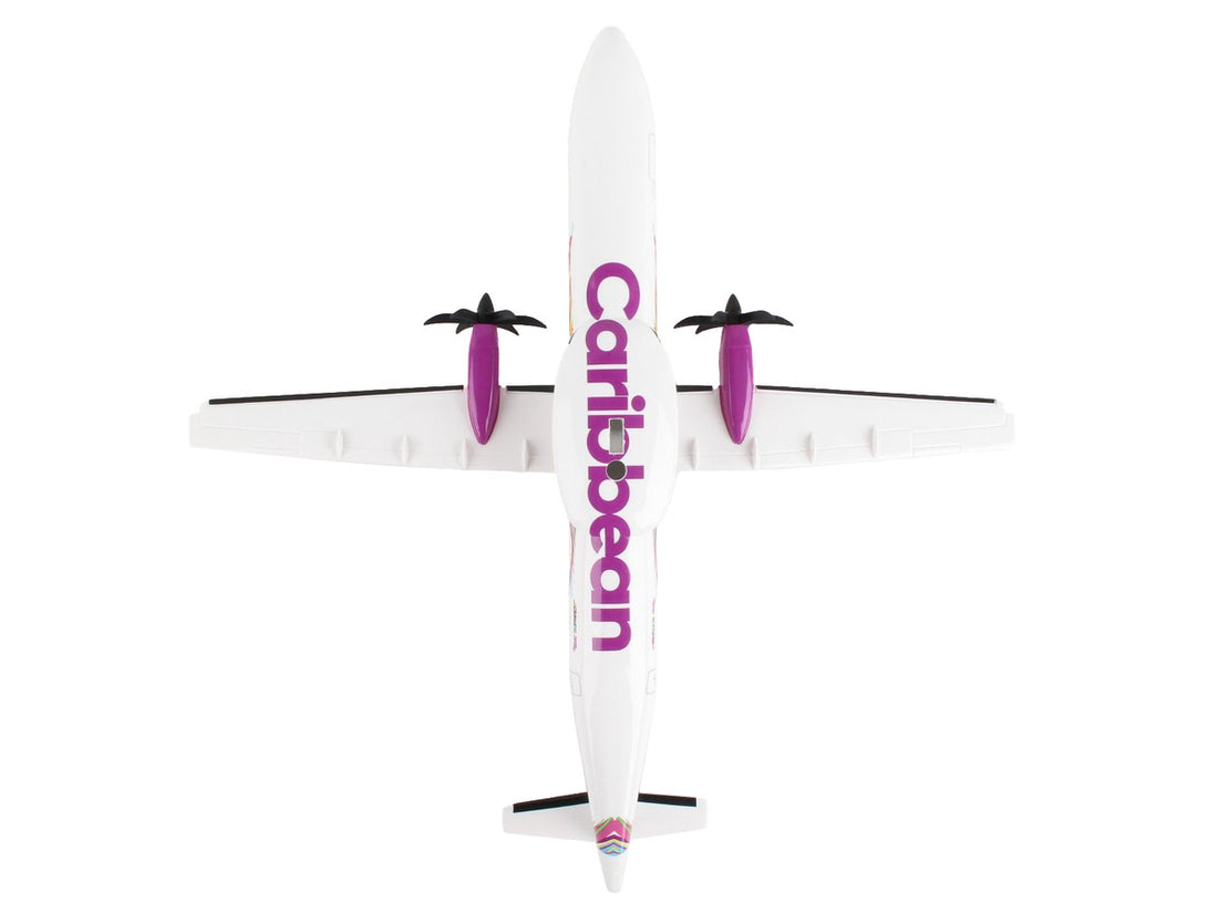 ATR 72-600 Commercial Aircraft "Caribbean Airlines" (9Y-TTI) White with Graphics (Snap-Fit) 1/100 Plastic Model by Skymarks-3