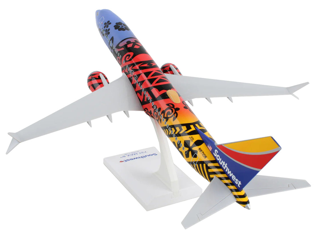 Boeing 737 MAX 8 Commercial Aircraft "Southwest Airlines - Imua One" (N8710M) Hawaiian Graphics (Snap-Fit) 1/130 Plastic Model by Skymarks-1