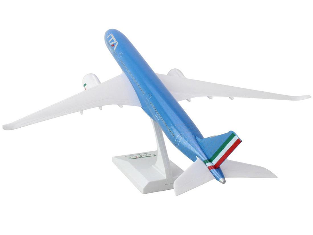 Airbus A350-900 Commercial Aircraft "ITA Airways" Blue with Striped Tail (Snap-Fit) 1/200 Plastic Model by Skymarks-1