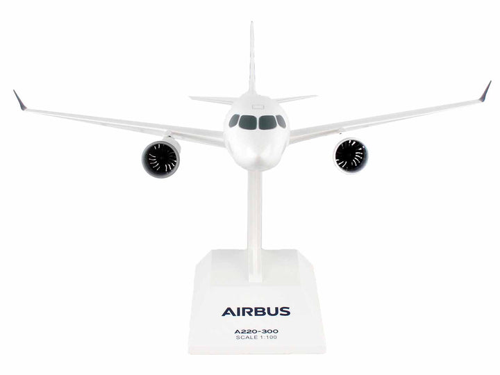 Airbus A220-300 Commercial Aircraft "Airbus" (C-FFDO) White with Blue Tail (Snap-Fit) 1/100 Plastic Model by Skymarks-1