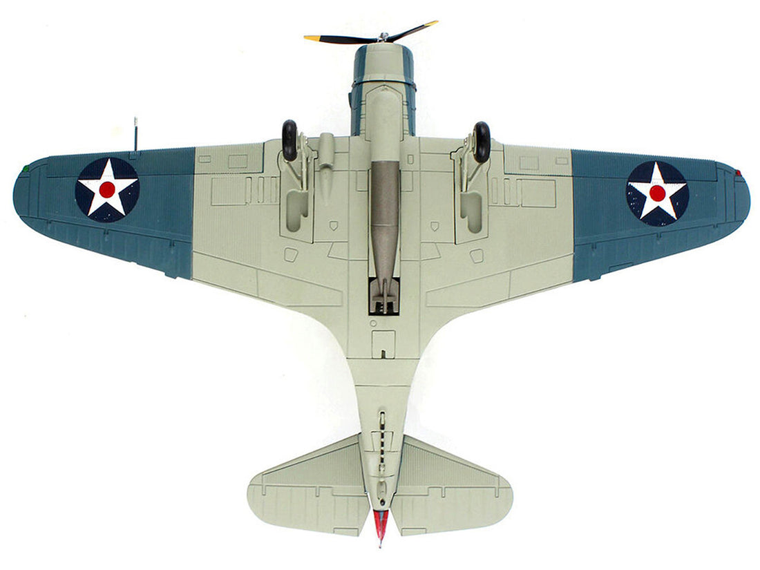 Douglas TBD-1 Devastator Bomber Aircraft "Lt. Cdr. James Brett VT-2 USS Lexington" (1942) United States Navy "SkyMax Models" Series 1/72 Diecast Model by Hobby Master-1