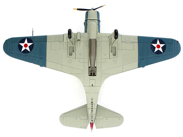 Douglas TBD-1 Devastator Bomber Aircraft "Lt. Cdr. James Brett VT-2 USS Lexington" (1942) United States Navy "SkyMax Models" Series 1/72 Diecast Model by Hobby Master-1