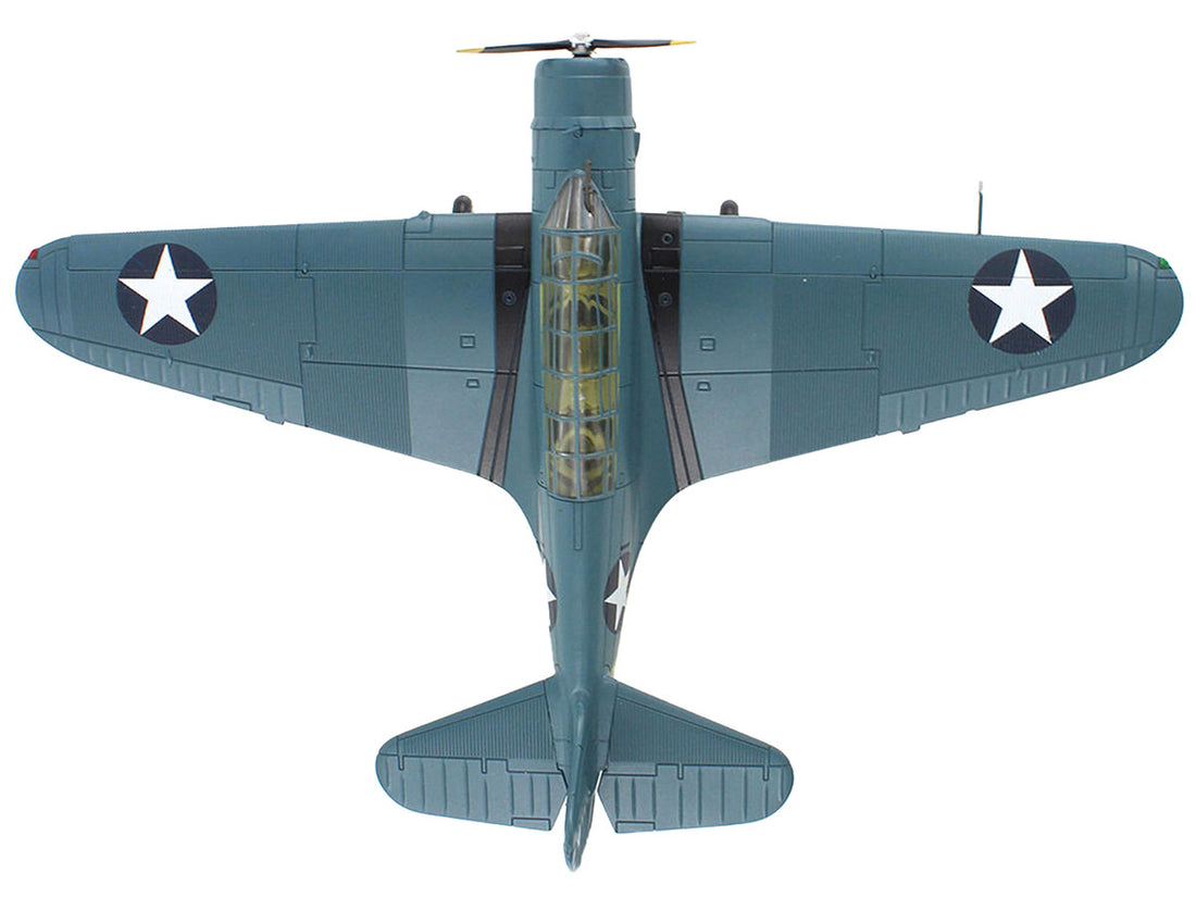 Douglas TBD-1 Devastator Bomber Aircraft "Battle of Midway Lt Cdr EE Lindsey VT-6 USS Enterprise" (1942) United States Navy "SkyMax Models" Series 1/72 Diecast Model by Hobby Master-3