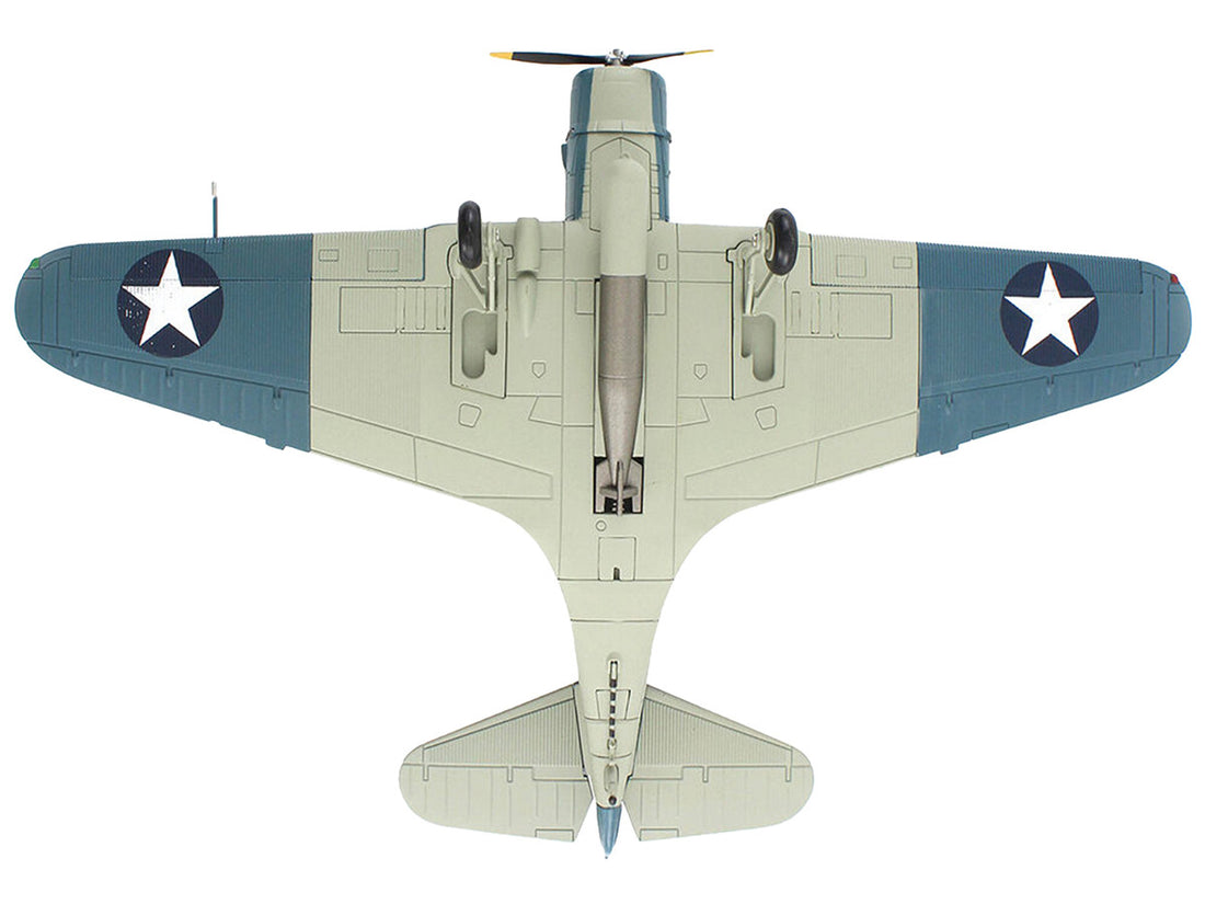 Douglas TBD-1 Devastator Bomber Aircraft "Battle of Midway Lt Cdr EE Lindsey VT-6 USS Enterprise" (1942) United States Navy "SkyMax Models" Series 1/72 Diecast Model by Hobby Master-2