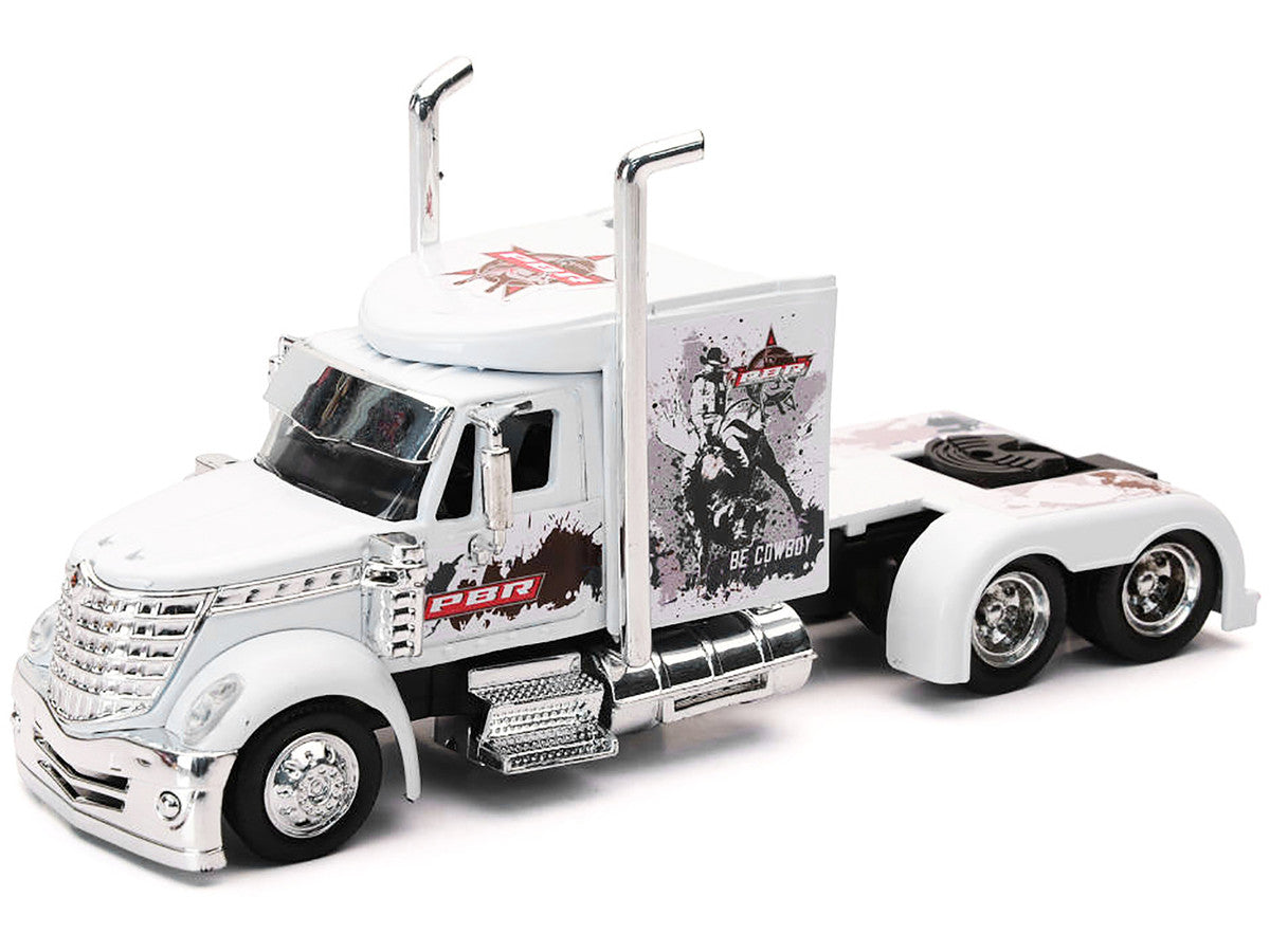 International Lonestar Truck Tractor White "PBR Professional Bull Riders" 1/43 Diecast Model by New Ray-0
