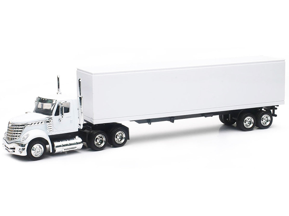 International LoneStar Truck with Dry Goods Trailer White "Long Haul Truckers" Series 1/43 Diecast Model by New Ray-0