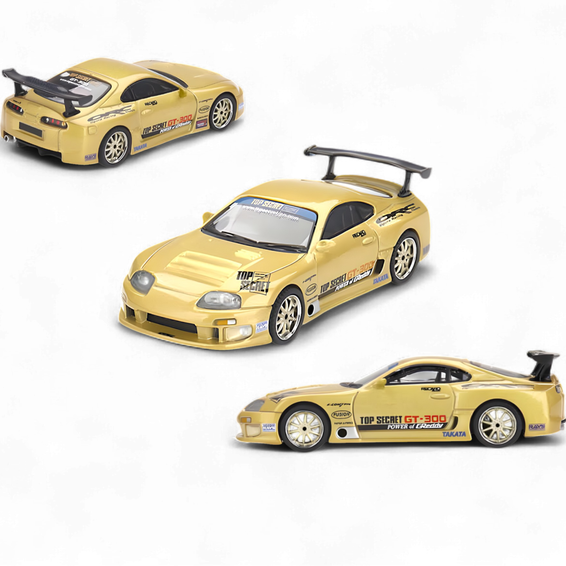 Toyota Supra (A80) Top Secret GT-300 Top Secret Gold 1:64 MGT00961 by Mini-GT 