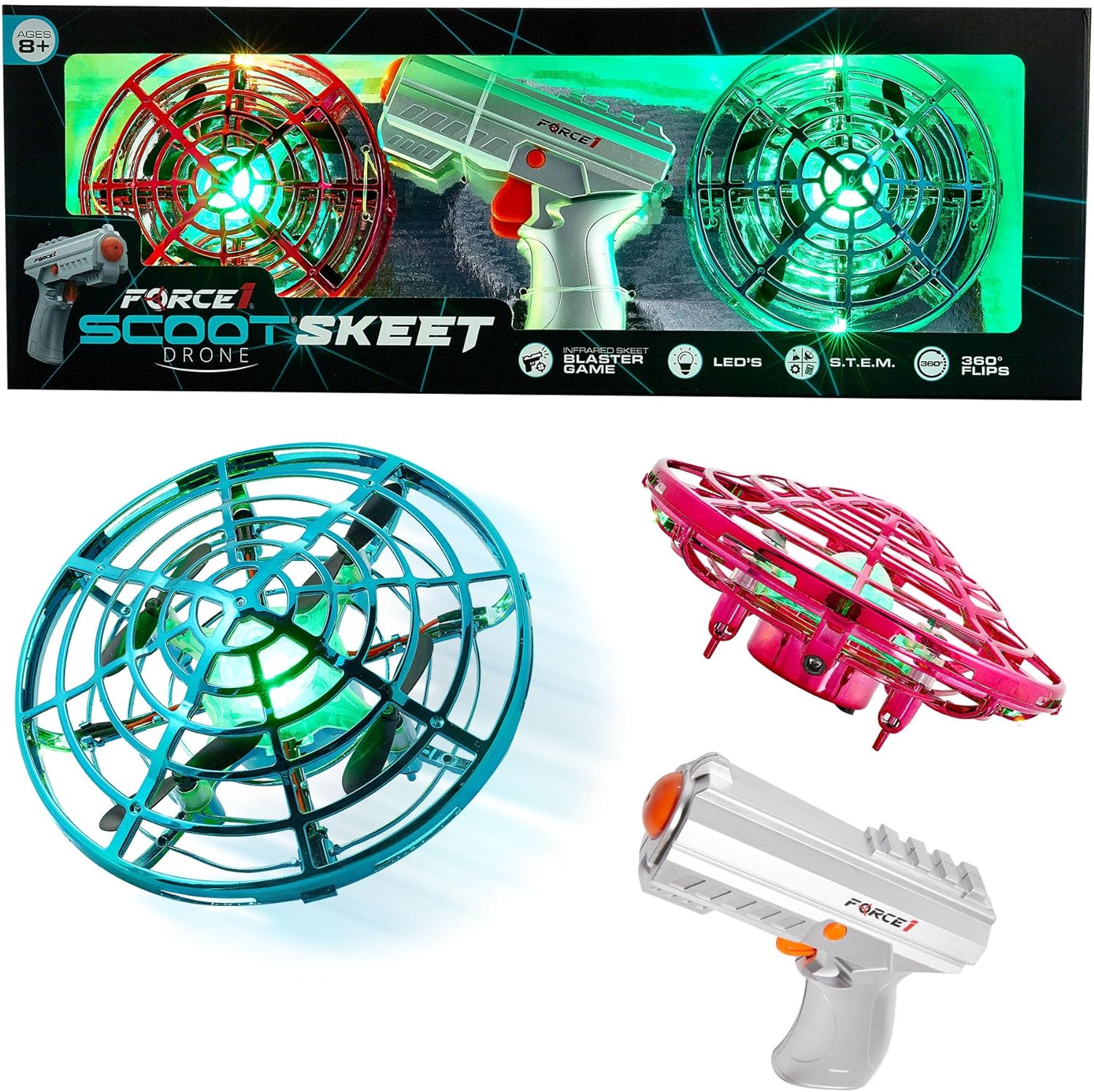 Scoot Skeet Flying Drone - Pink/Blue Duo 3