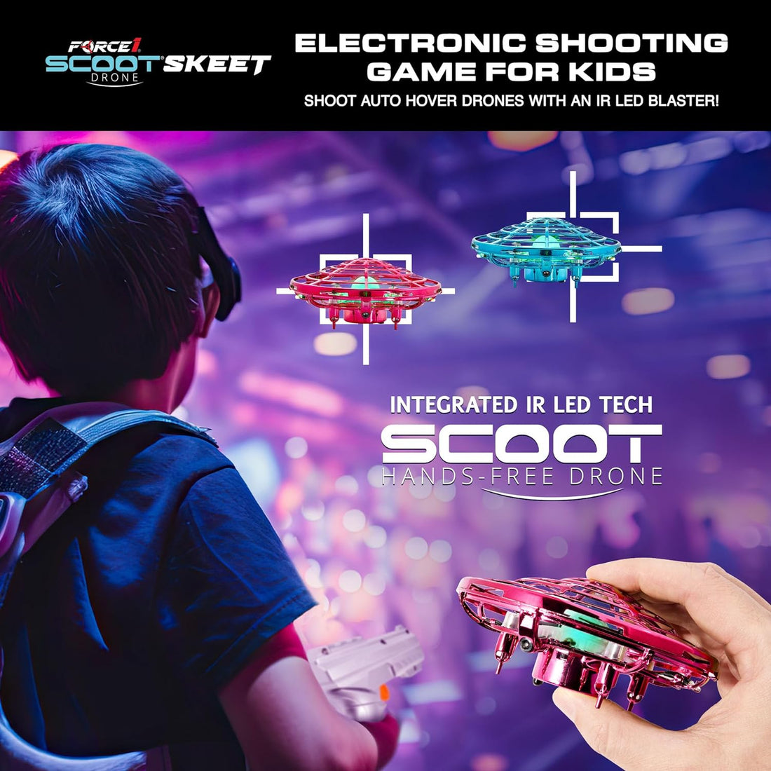Scoot Skeet Flying Drone - Pink/Blue Duo 4