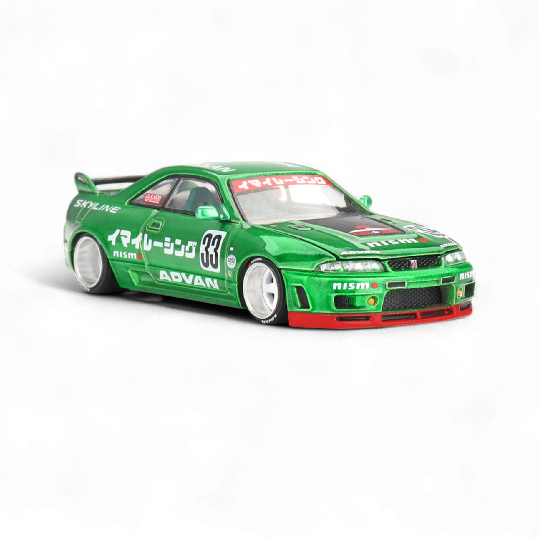 Nissan Skyline GT-R R33 IMAI RACING V1 Green 1:64 KHMG150 by Mini GT x Kaido House  2