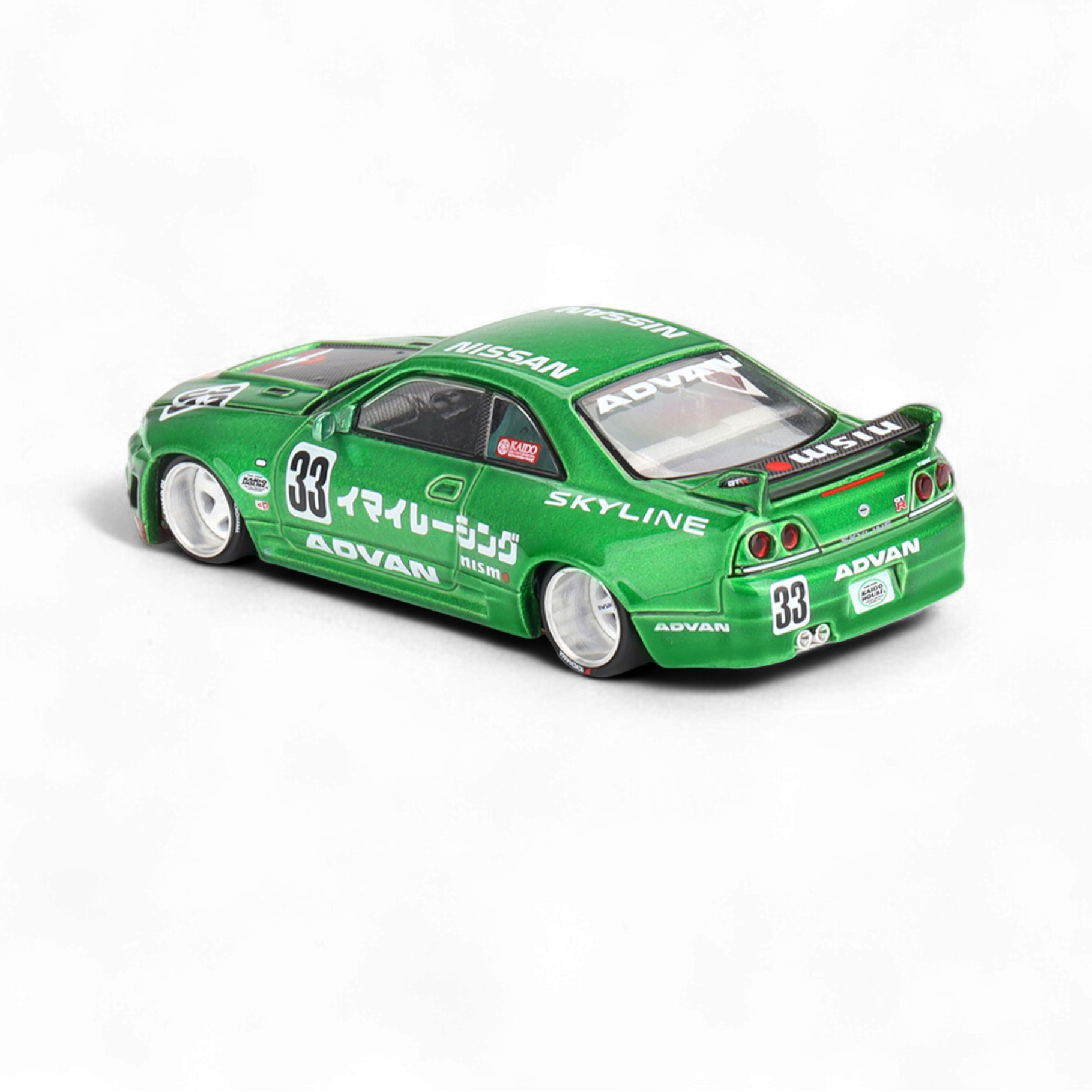 Nissan Skyline GT-R R33 IMAI RACING V1 Green 1:64 KHMG150 by Mini GT x Kaido House  3