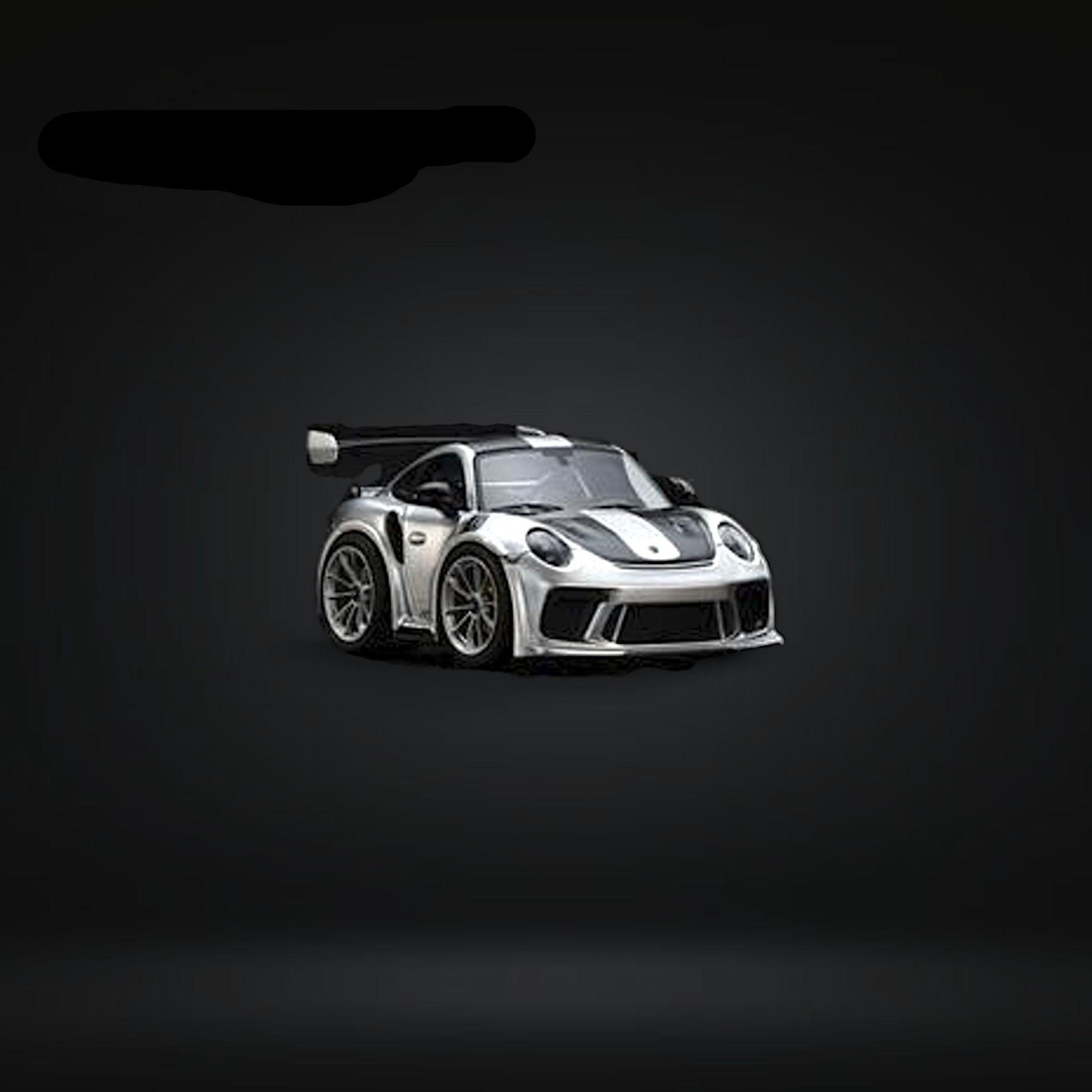 Porsche 911 GT3 RS Egg Cart SILVER Limited to 299 PCS 1:64 Resin by MINICRAFTSMAN 3