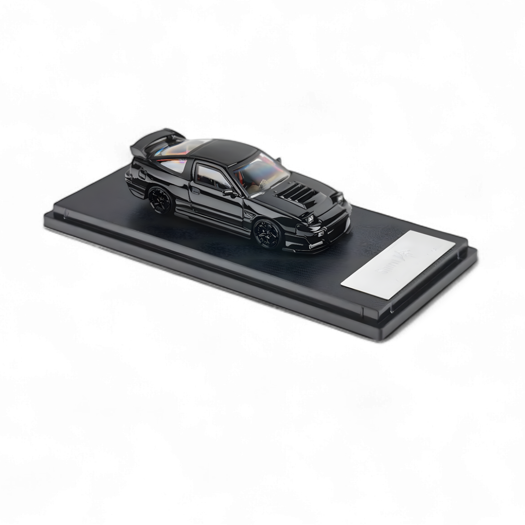 Nissan Custom 180SX Type X Metallic Black MIYABI 1:64 by MicroTurbo  3