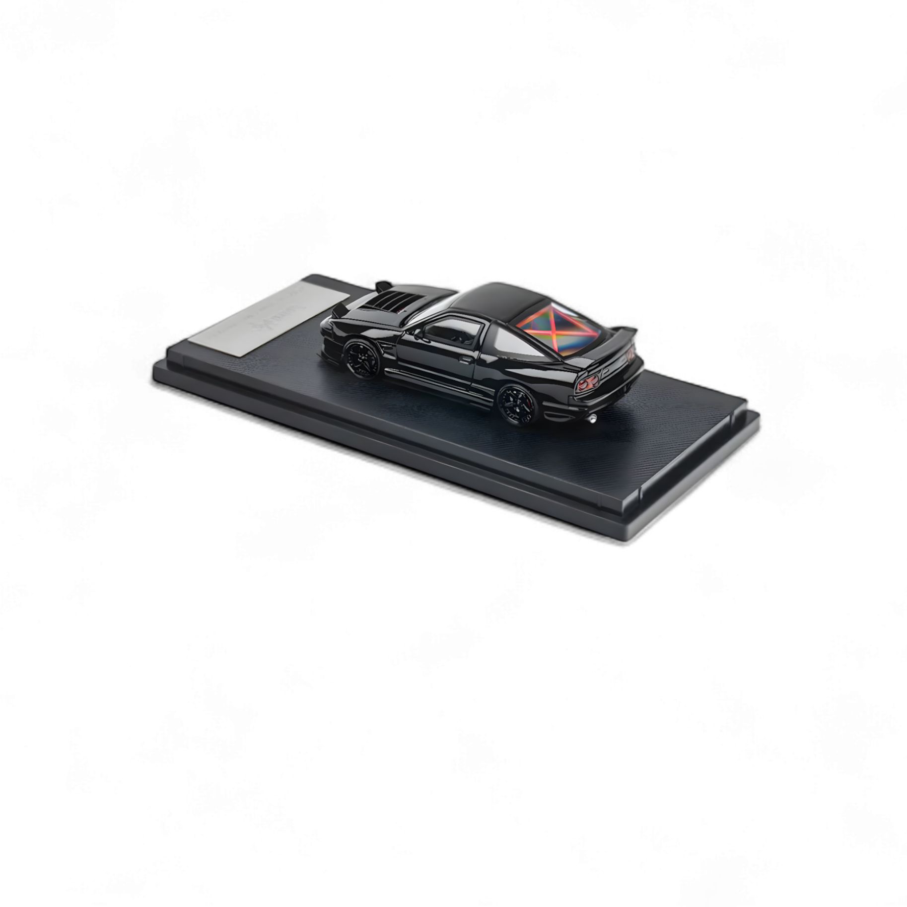 Nissan Custom 180SX Type X Metallic Black MIYABI 1:64 by MicroTurbo  4