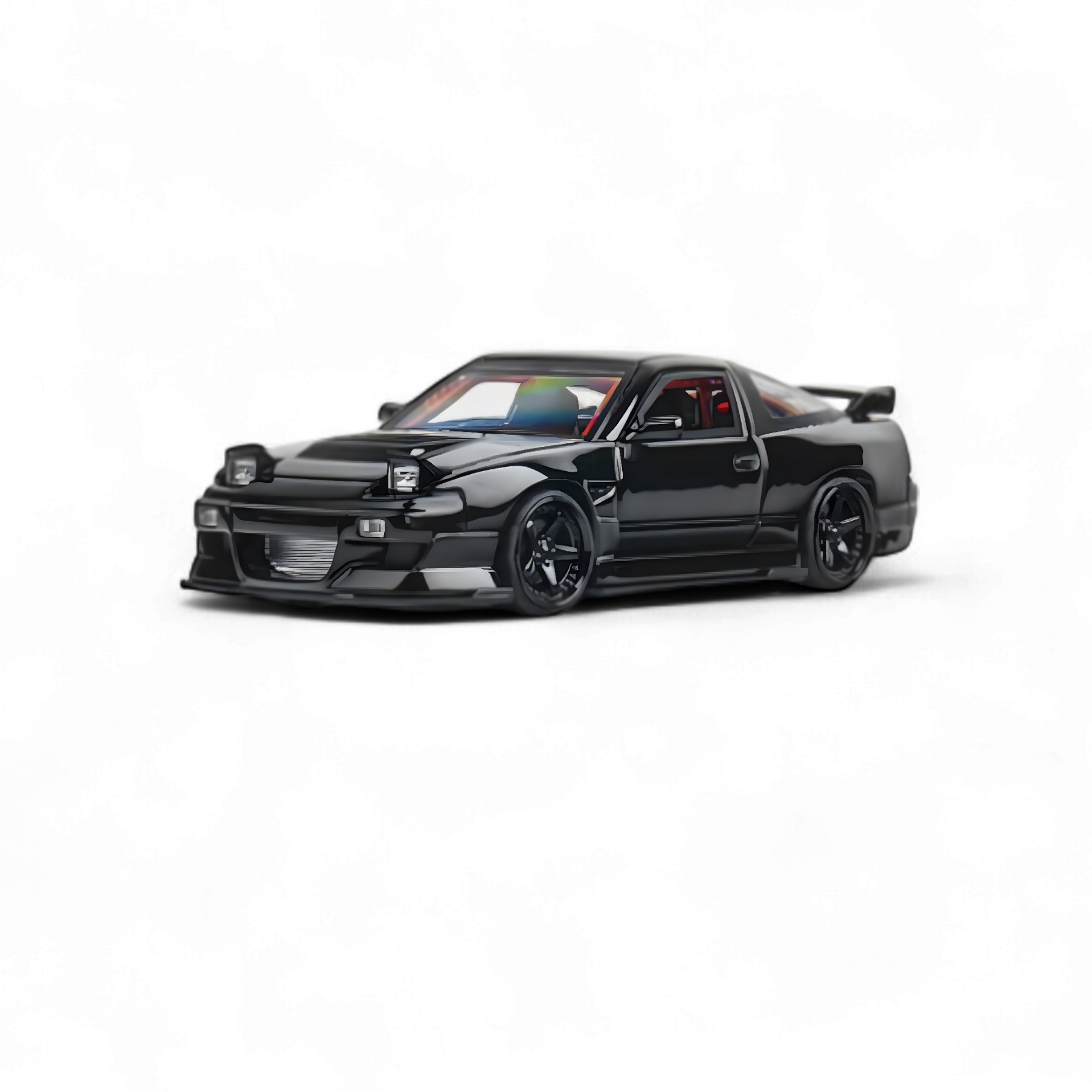 Nissan Custom 180SX Type X Metallic Black MIYABI 1:64 by MicroTurbo  7