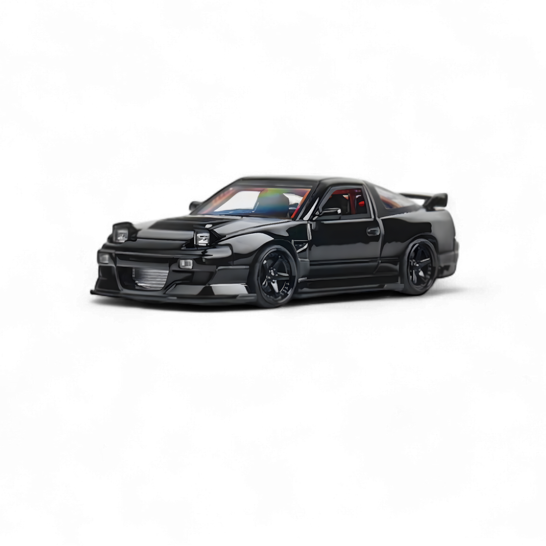 Nissan Custom 180SX Type X Metallic Black MIYABI 1:64 by MicroTurbo  7