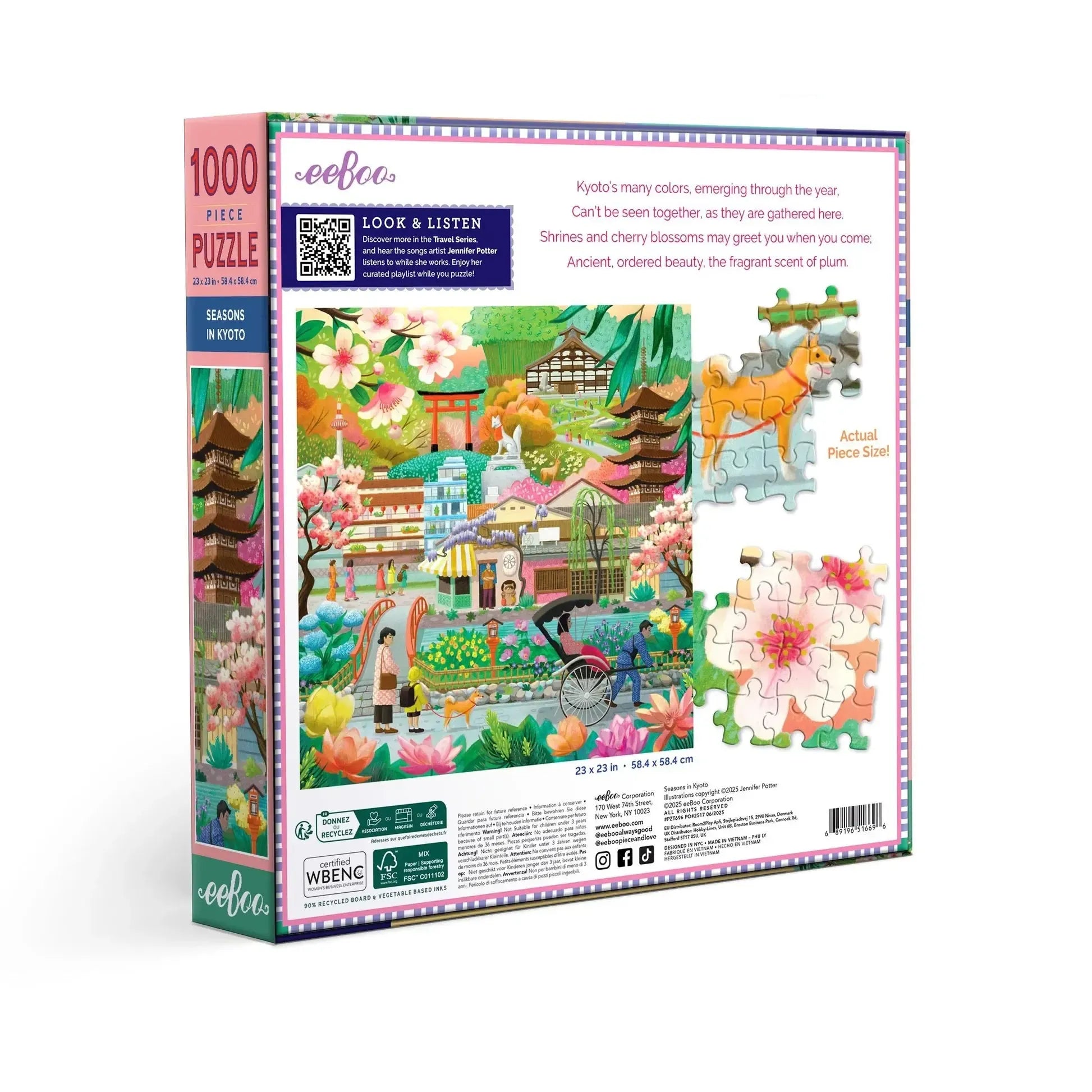 Seasons in Kyoto 1000 Piece Jigsaw Puzzle eeBoo 3