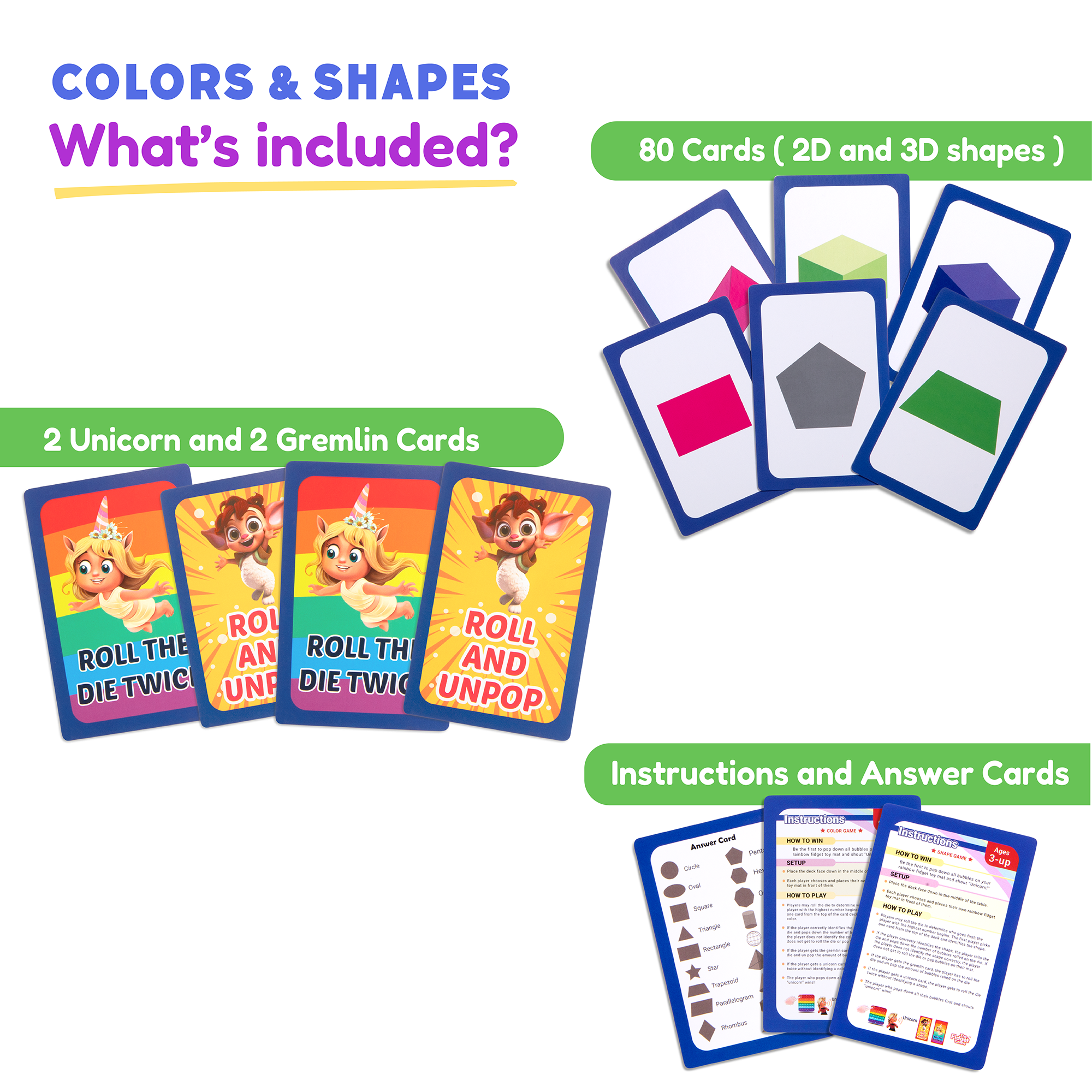 2D & 3D Shapes & Colors Card Pack 2