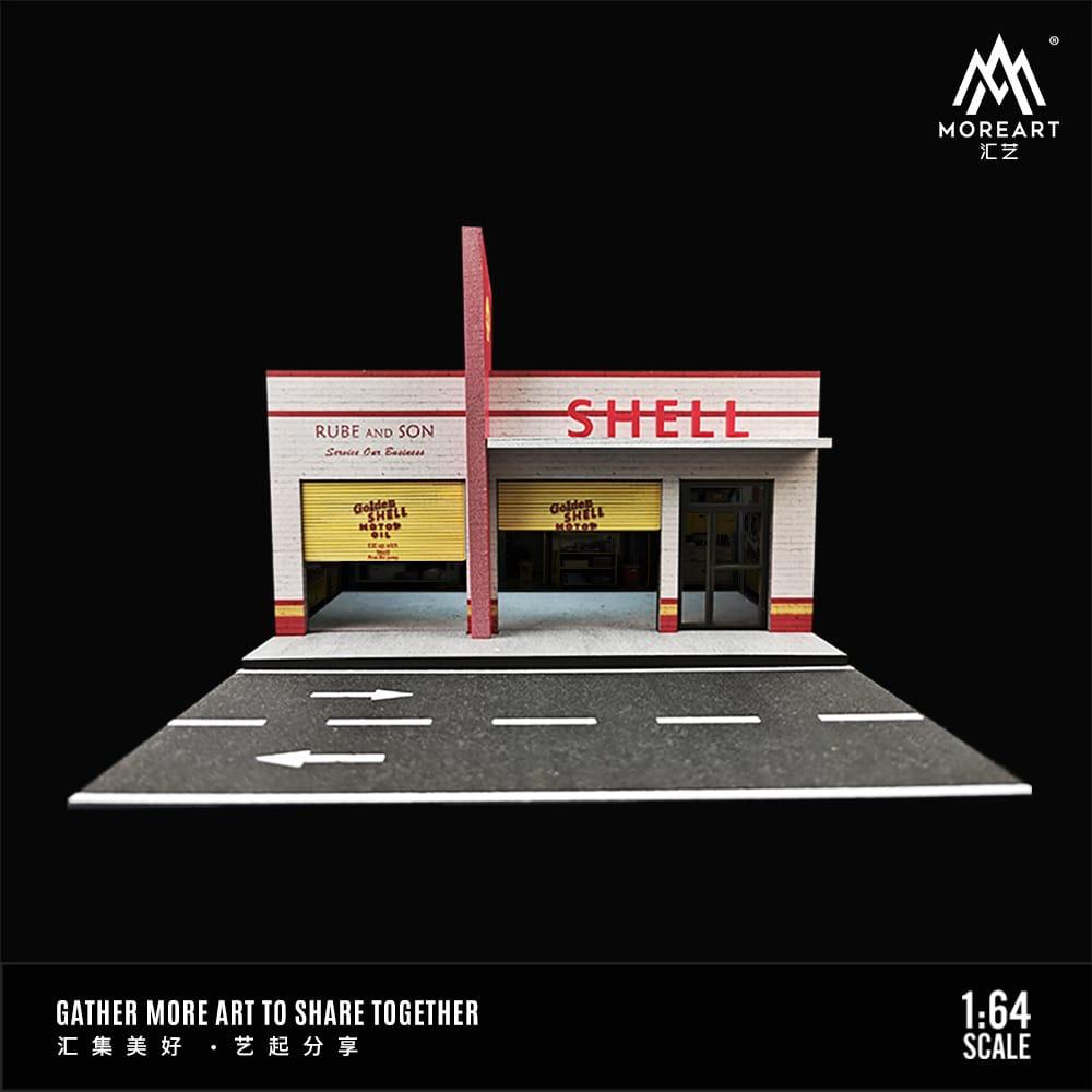 Shell Maintenance Workshop with Lighting 1:64 by MoreArt MO9411105