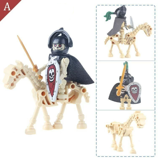 Medieval Skeleton Undead Horse Dragon Knight for Lego