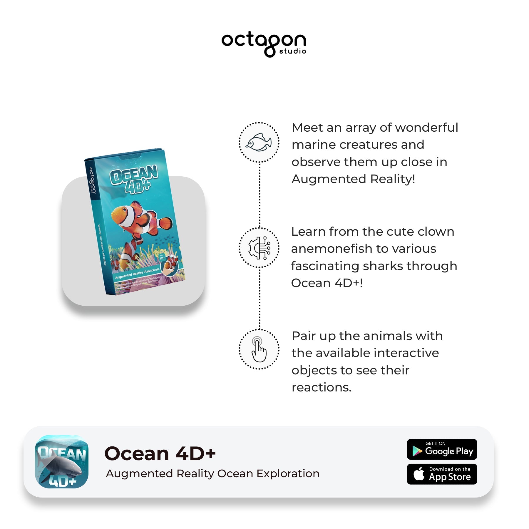 Ocean 4D+ Augmented Reality Cards 3