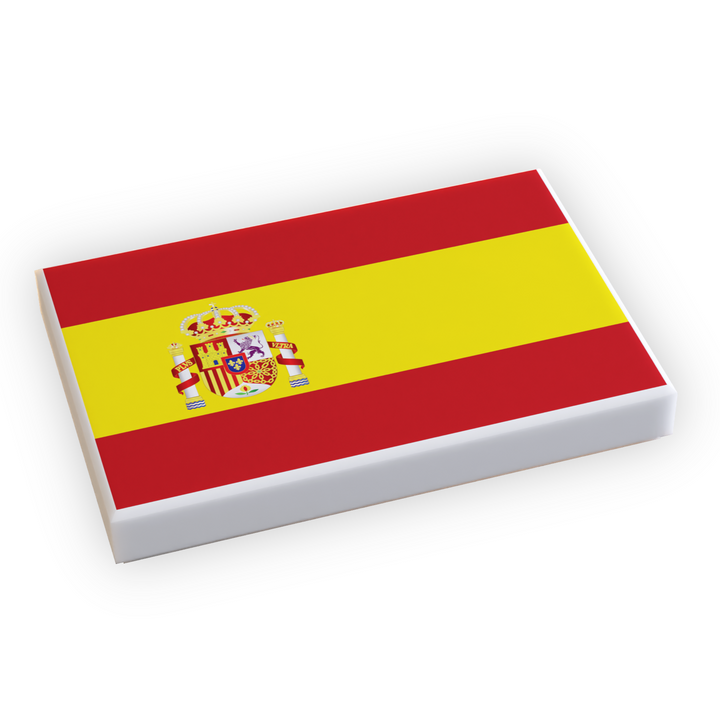 Spain Flag (2x3 Tile) made using LEGO part