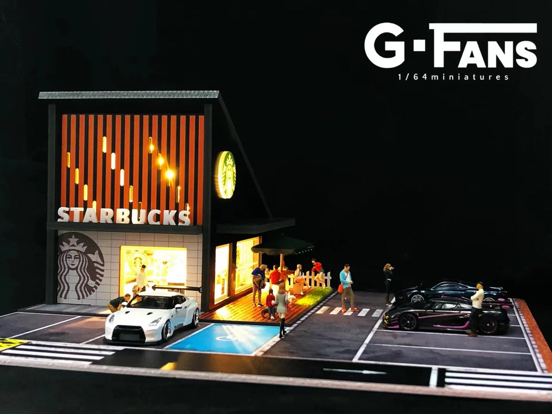 Starbucks 1:64 Scale Diorama by G-Fans Side View 710025