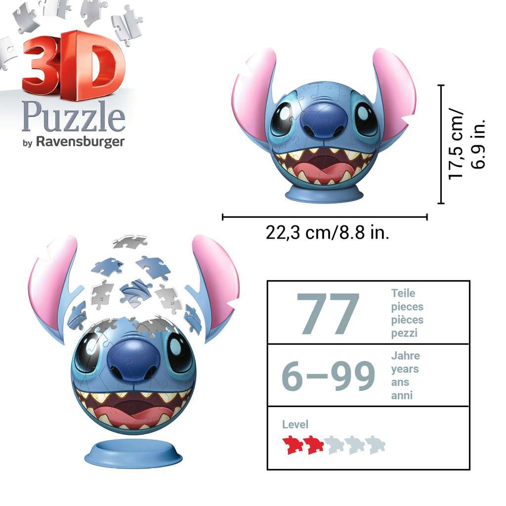 Stitch Head 77 Piece 3D Jigsaw Puzzle Ravensburger 3