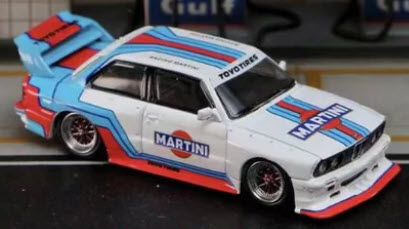 BMW M3 E30 LTO Street Weapon with Martini Livery 1:64 Side View