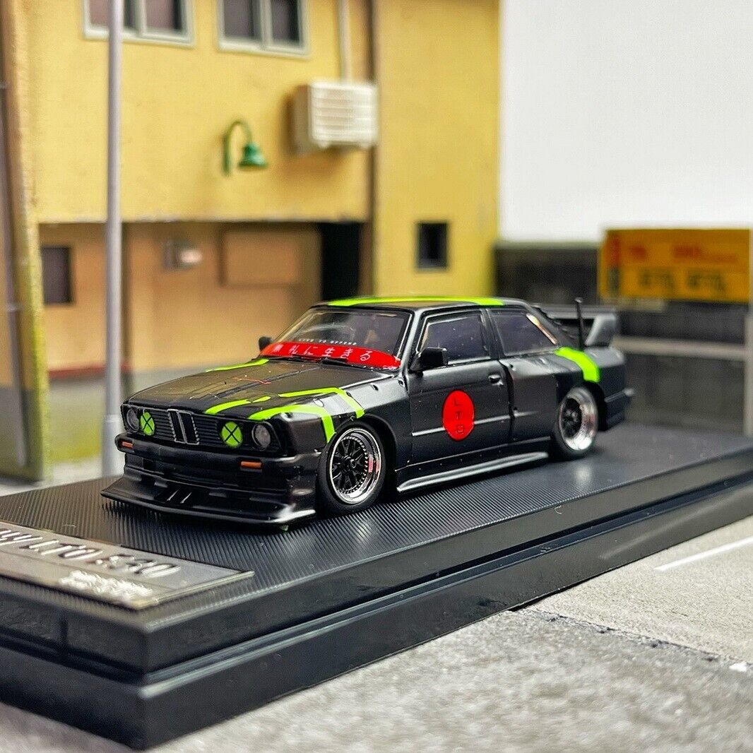 BMW M3 E30 LTO Matte Black 1:64 Diecast Model by Street Weapon